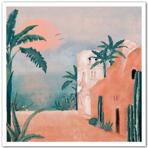 Affiche illustration ambiance la mamounia sans cadre 30x30…