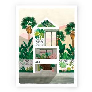 Affiche illustrée motif Maison de rêve 30x40 cm