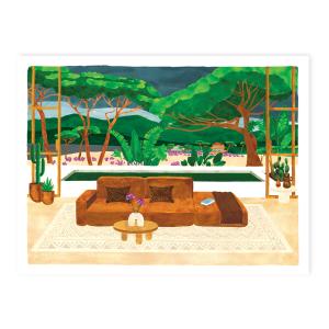 Affiche illustrée motif Monterey 30x40 cm