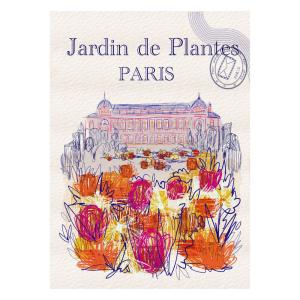 Affiche ''Jardin des Plantes paris'' sans cadre - 30 x 40 cm