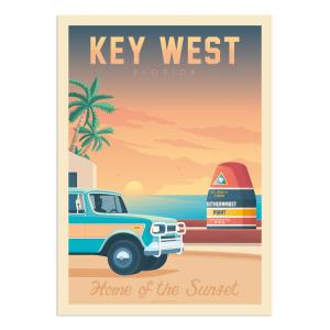 Affiche Key West Southernmost point  21x29,7 cm
