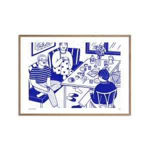 Affiche LA DOLCE VITA – 03 " Cadre en chêne - 70x100 cm"