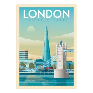 Affiche Londres Tower Bridge  50x70 cm