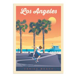 Affiche Los Angeles Venice Beach  21x29,7 cm