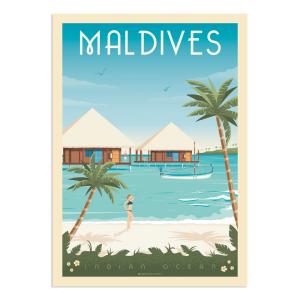 Affiche Maldives  50x70 cm