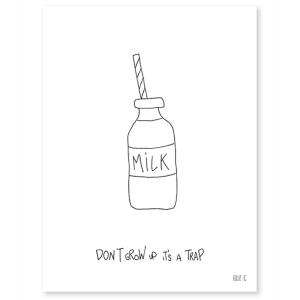 Affiche Milk en Papier Noir
