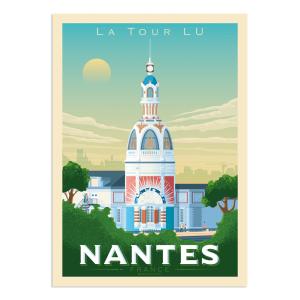 Affiche Nantes Tour Lu  30x40 cm