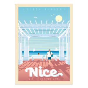 Affiche Nice Baie des Anges  21x29,7 cm