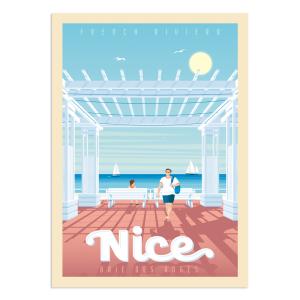 Affiche Nice Baie des Anges 50x70 cm