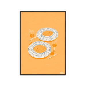 Affiche ''Pasta '' Cadre noir - 50x70 cm