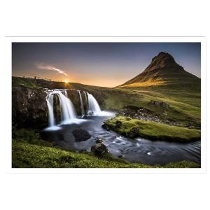 Affiche paysage cascade o - kirkjufell islande sans cadre 3…