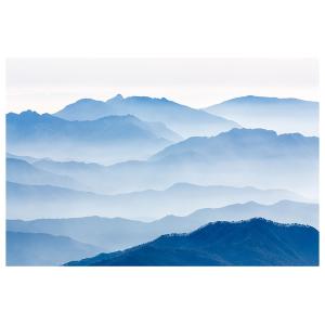 Affiche paysage montagnes bleues 90x60cm