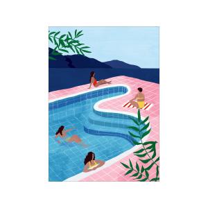 Affiche Pool Ladies" sans cadre  - 30 x 40 cm"