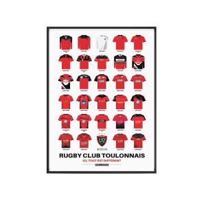 Affiche Rugby - RC Toulon - Maillots Historiques 40 x 60 cm