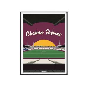 Affiche Rugby - Stade Chaban-Delmas 30 x 40 cm
