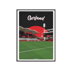 Affiche Rugby - Stade Gerland LOU 30 x 40 cm