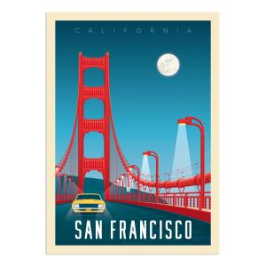 Affiche San Francisco Golden Gate  21x29,7 cm