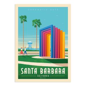 Affiche Santa Barbara Californie 30x40 cm