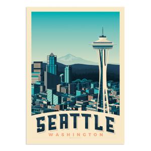 Affiche Seattle  30x40 cm