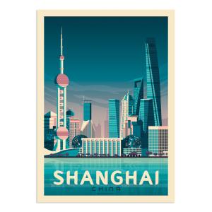 Affiche Shanghai  21x29,7 cm