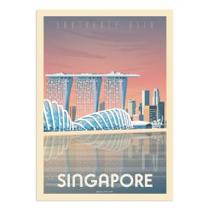 Affiche Singapour  30x40 cm
