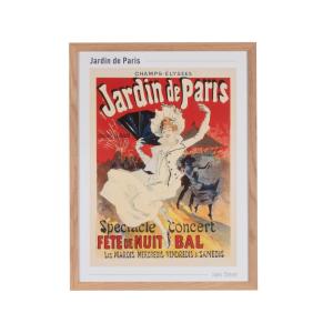 Affiche spectacle multicolore sous verre et cadre en bois d…
