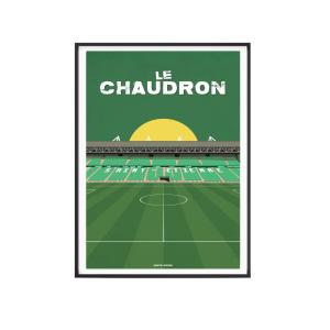 Affiche Stade Foot - Stade Geoffroy Guichard - 30 x 40 cm