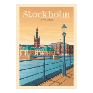 Affiche Stockholm  30x40 cm