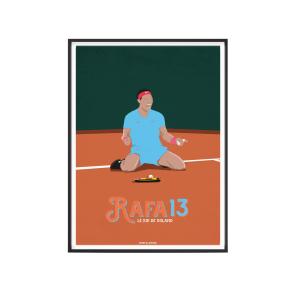 Affiche Tennis - Rafa Roi de la Terre - 30 x 40 cm