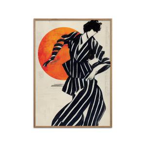 Affiche The dancer" Cadre en Chêne - 30x40 cm"