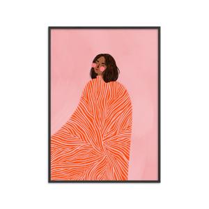 Affiche ''The Woman With the Swirls'' Cadre noir - 30x40 cm