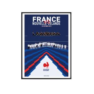 Affiche XV de France - France/Nouvelle-Zélande Haka 2011 40…