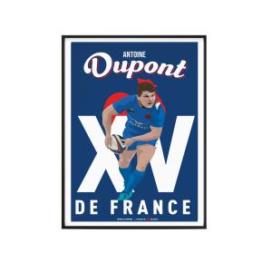Affiche XV de France - Illustration Anoitne Dupont 30 x 40…