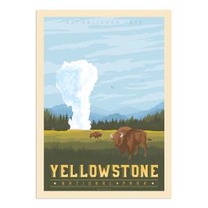 Affiche Yellowstone National Park 21x29,7 cm