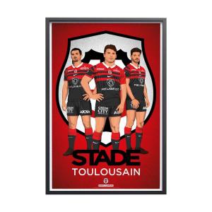 AfficheRugby - Stade Toulousain - Les Rouge et Noir 30x40 cm