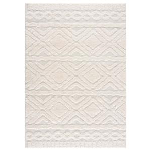 AMORE 02 - Tapis à poils longs et relief crème 160x230cm