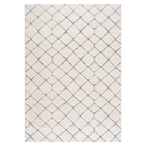 AMORE 04 - Tapis à poils longs et relief crème et gris 80x1…
