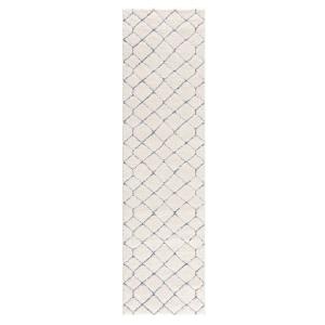 AMORE 04 - Tapis à poils longs et relief crème et gris 80x3…