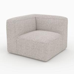 Angle interchangeable pour canapé modulable en tissu beige