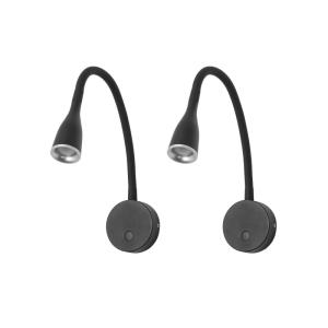 Applique / Liseuse LED (2 pièces) 3,8W Noir