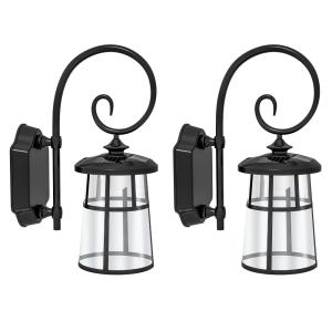 Applique murale solaire sans fil led noir