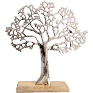 Arbre décoratif en aluminium et bois de manguier de vie tai…
