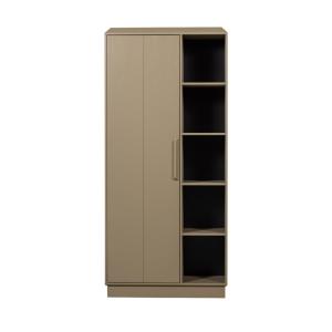 Armoire 1 porte 5 niches en bois H221cm - Beige