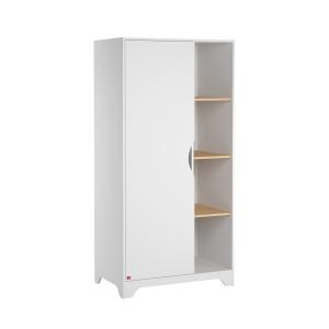 Armoire 1 Porte et 3 Étagères Ouvertes L88.5 x H179.5cm - B…