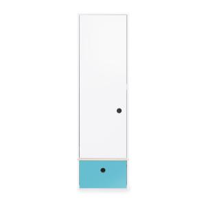 Armoire 1 porte façade tiroir bleu paradis