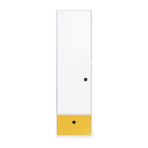 Armoire 1 porte façade tiroir jaune