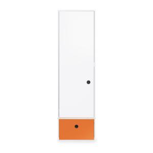 Armoire 1 porte façade tiroir orange