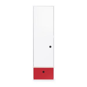 Armoire 1 porte façade tiroir rouge