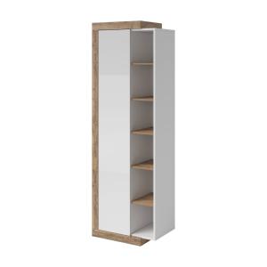 Armoire 1 porte stratifiés blanc et beige