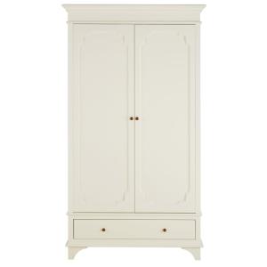 Armoire 2 portes 1 tiroir blanc L104